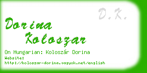 dorina koloszar business card